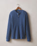 Men's Waffle Long Sleeve Henley - Marine Navy